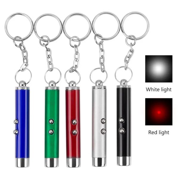Supplies Home & Gardenmini Red Laser Key Chain Funny Led Light Pet Cat Toys Keychain Pointer Pen Keyring For Cats Training Play Toy LL