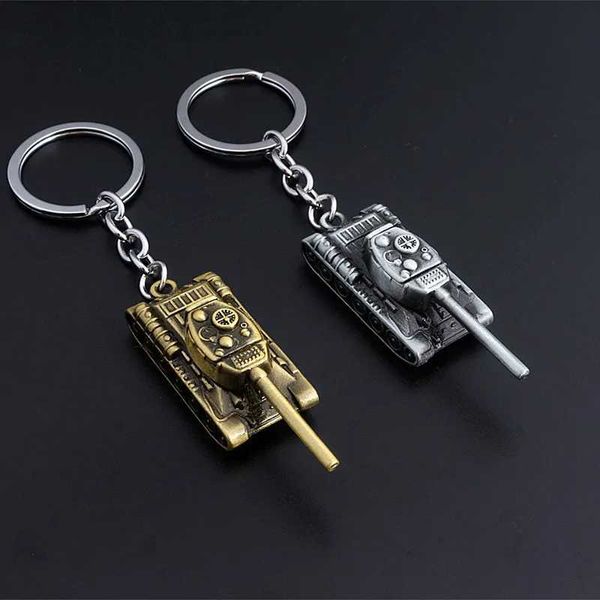 Punk 3D Tank Pendant Keychains Metal Creative Tanks Keyrings Men Women Buckle Car Motorcycle Trinket Key Accessories Gift