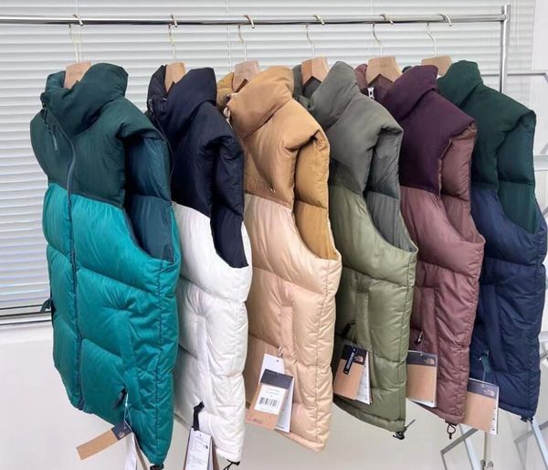 Men&#039;s Vests Designer Mens Embroidered vests womens down jacket sveless puffer Outerwear Autumn Winter coat vest H250109