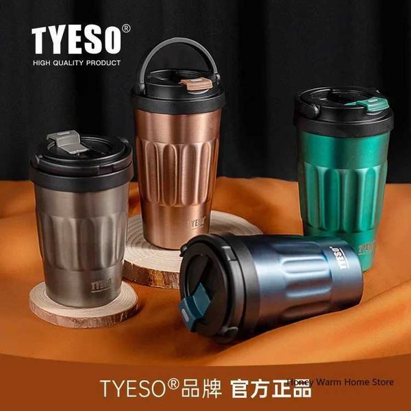TYESO Vacuum Flasks Thermos Water Bottles 400ml-500ml Stainless Insulated Cup 304 Original Car Tumbler Cold and hot Coffee MugCL240809