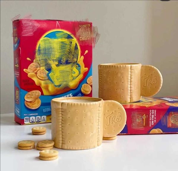 Creative Cookies Design Ceramics Mugs Coffee Mug Milk Tea Office Cups Drinkware the Best Birthday Gift Y240102