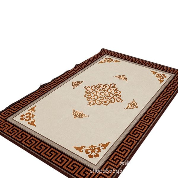 B404 Traditional Chinese Inspired Living Room Furniture - Spacious Sofa and Non-Skid Crystallized Floor Covering
