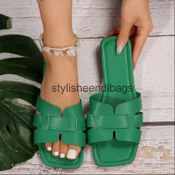 Slippers Summer slider womens luxury outdoor beach flip up sandals trend brand design 2024 plus size H241128