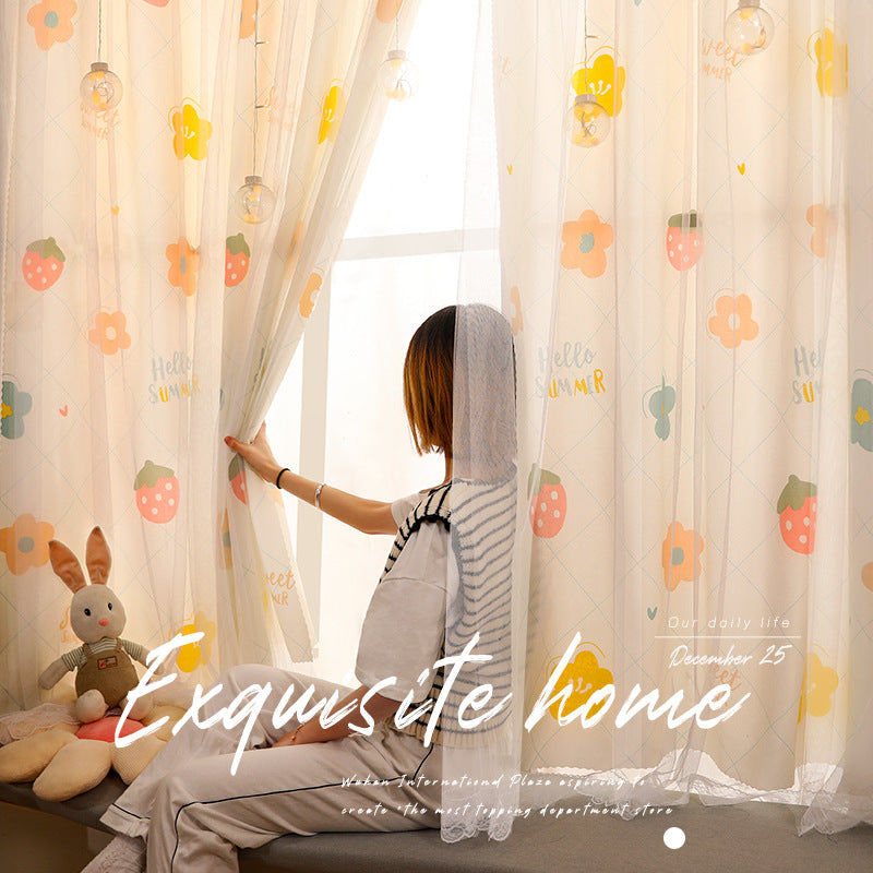 T0504 new Velcro curtains free installation Shaoxing Keqiao blackout curtains cloth gauze curtains wholesale windproof warm door curtains