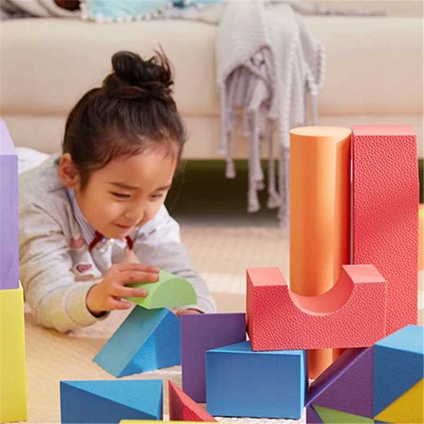 50pcs crianças construindo blocos infantis EVA Big Blocks Software Sponge Blocks Toys Toys Educational Toys for Children