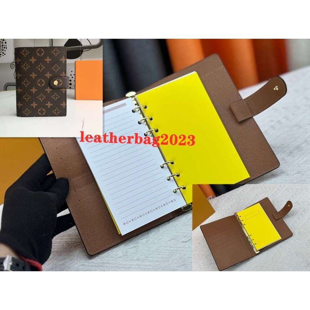 PM MM Agenda Holder Case Planner With Box Large Small Waterproof Ring Notebook Cover Work Meeting Note Calendar Luxury Designer Wallet Credit Card C