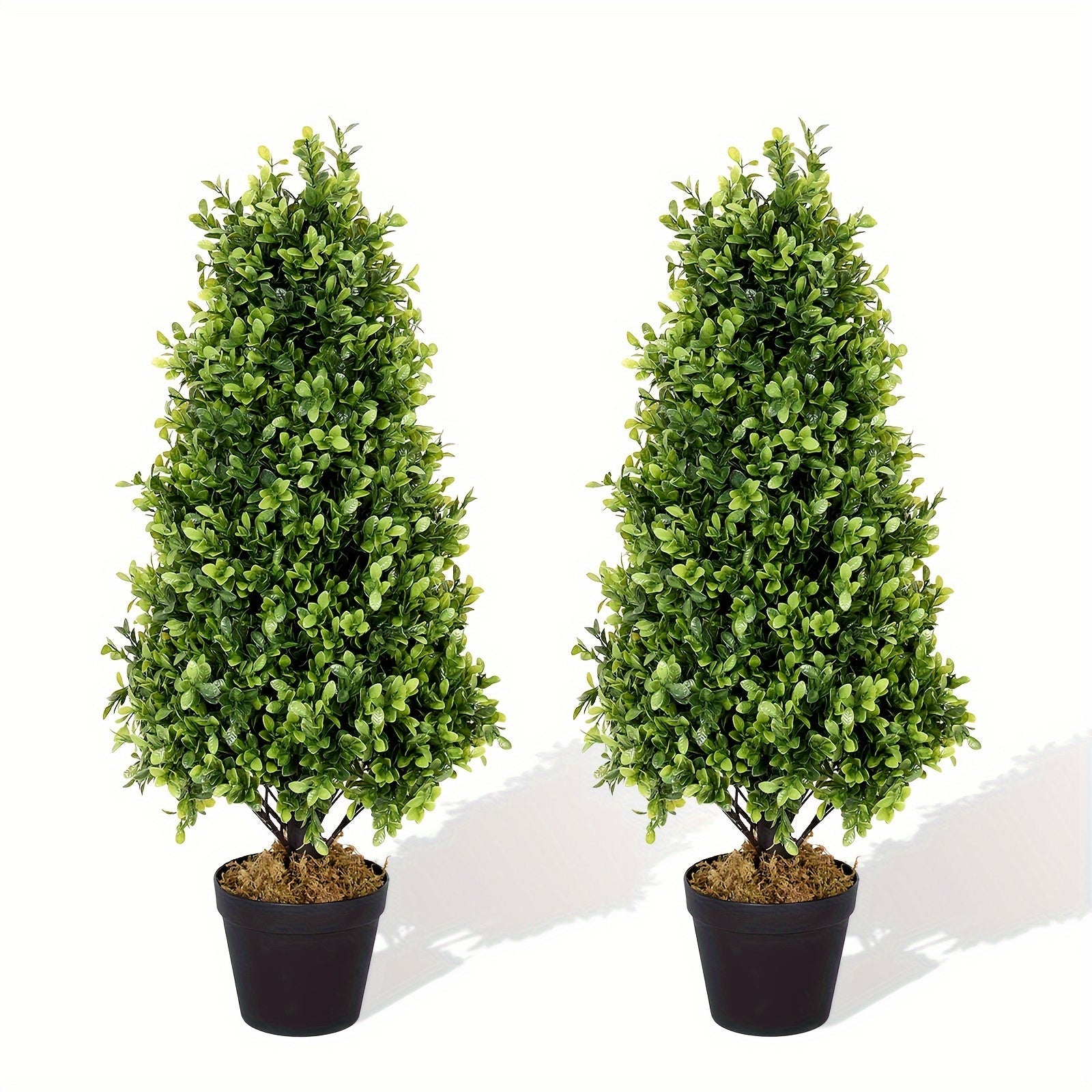 TEMU 2pack Boxwood Topiary Trees Artificial Large Plants Outside Fake Bushes And Shrubs For Front Porch Garden Patio Decor Set Of 2
