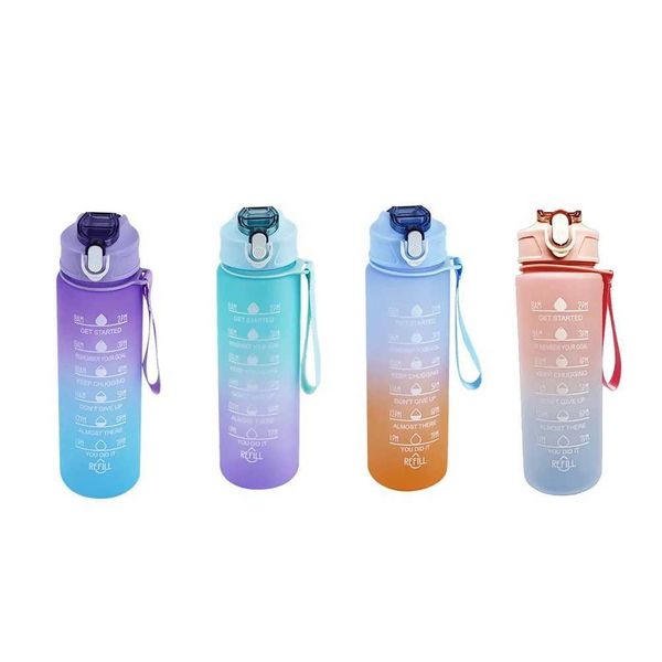 30oz Water Bott With Straw Large Sports Motivational Water Bott With Locking Lid And Time Marker akproof Water JugXJ241123