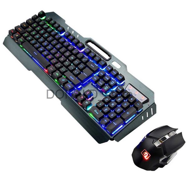 Keyboards K670 Wireless Keyboard Mouse Combo With Sleep Mode Color Backlit Rechargeable Keyboard Mouse For Laptop PC J240117