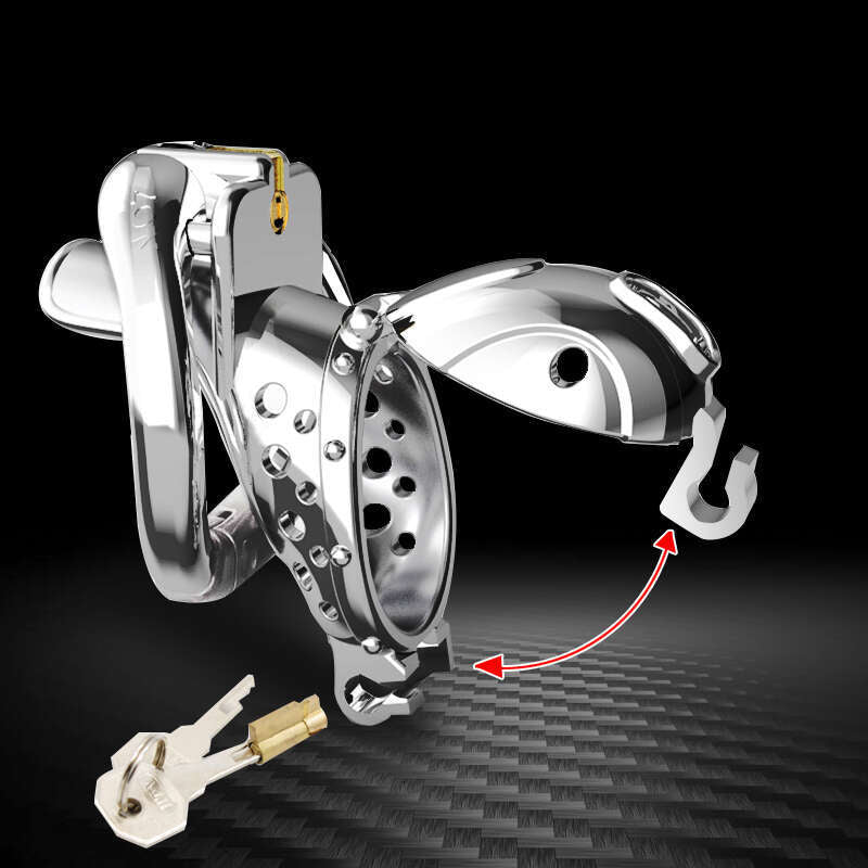 New Openable Ring Removable BDSM Breathable Penis Lock Steel Male Chastity Cage Lock toys