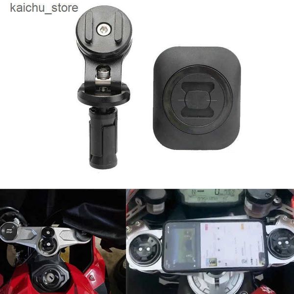 Cell Mounts Holders Mount for Motorcycle Stem Three Fork Triple Hole Diameter Mobile Phone Holder Aluminum Navigation Support Cellphones Sta
