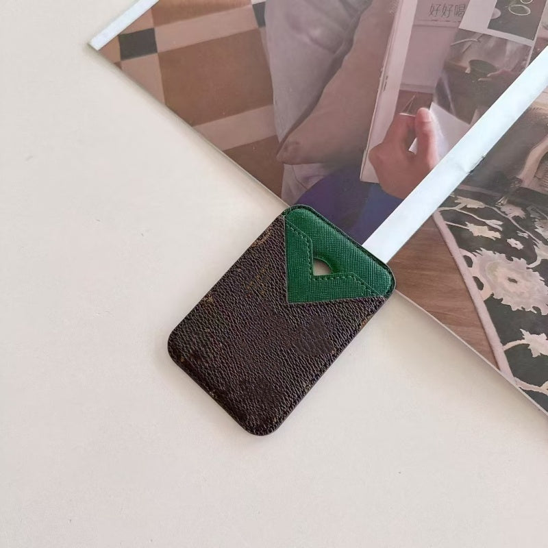 Designer Luxury Magnetic Leather Fashion MagSafe Card Holder Phone Case All Fitted Universal Mini Wallet Work ID Bank Credit Bus Hi Quality Cover Wo