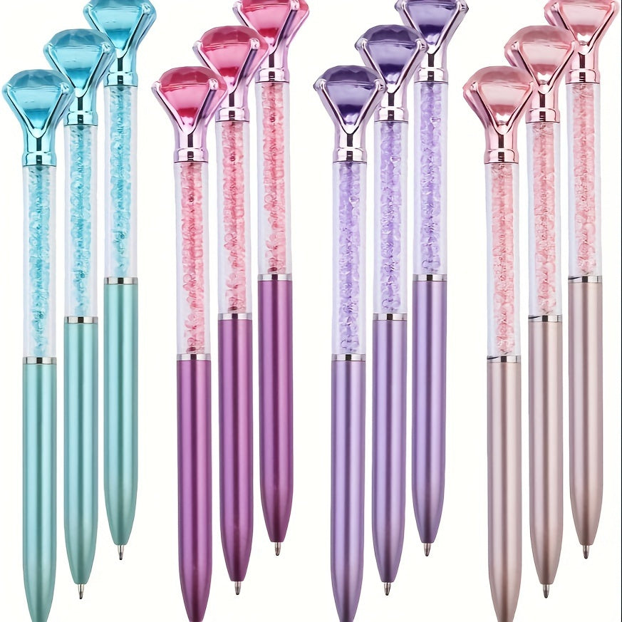 TEMU 24pcs Of Large Pens, Shiny Ballpoint Pens With Black Accents. Suitable For School Office Supplies, Wedding Gifts, Holiday Gifts And Birthday