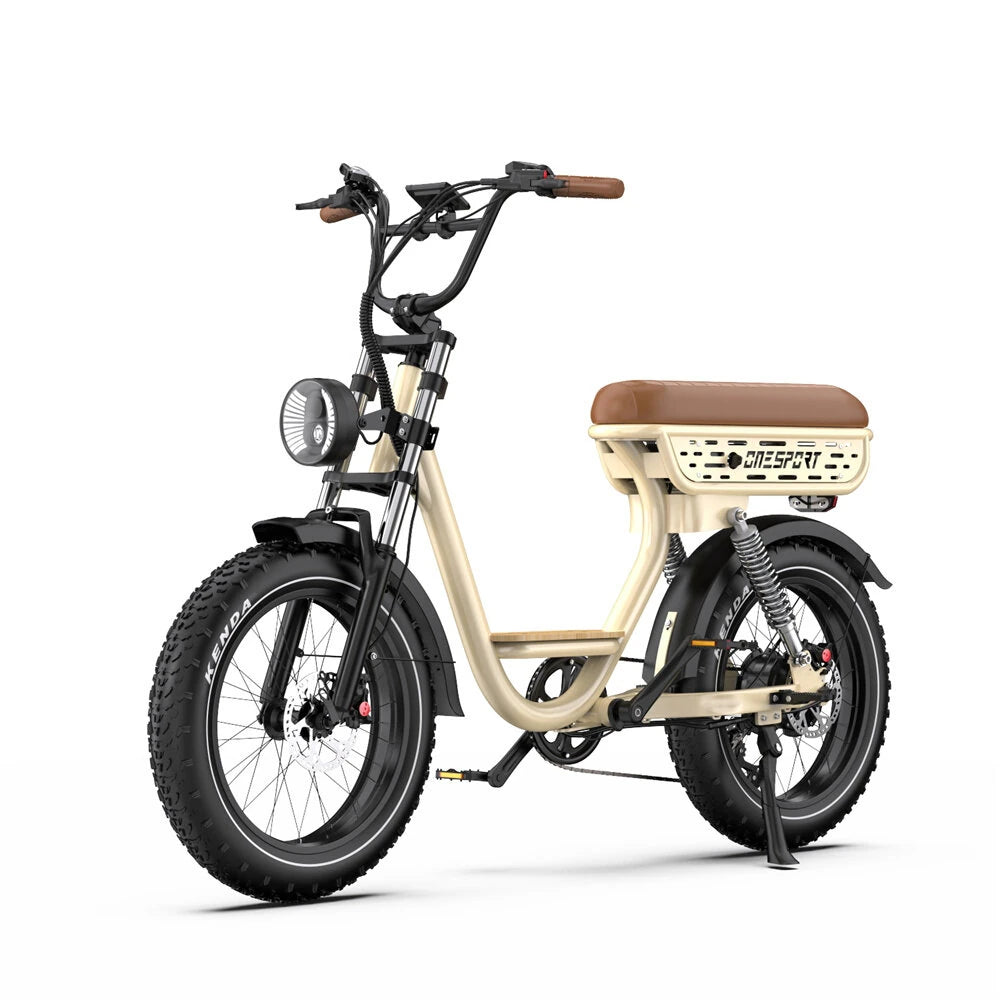[EU DIRECT] ONESPORT W77 Electric Bike 48V 18AH Battery 250W Motors Recommended Top Speed 25KM-H 20inch Tires 80-90KM Ma