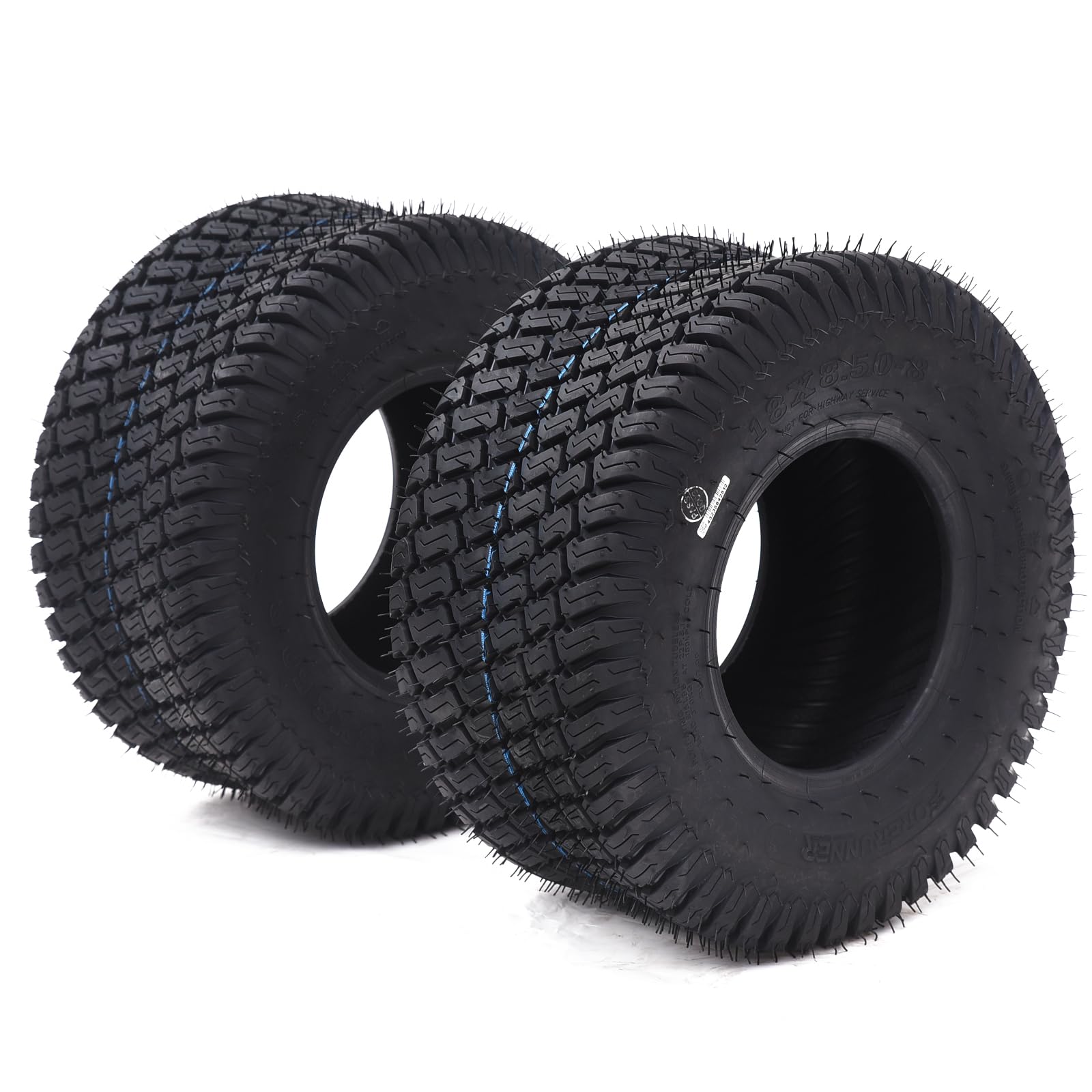 Garvee Lawn Mower Tires 18x8.50-8 4PR Turf Tires for Garden Tractor Riding Mower, Golf Cart Tires Tubeless Set of 2