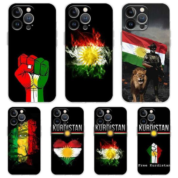 K-Kurdish Flag phone case suitable for iPhone 16 15 14 13 12 Pro Max transparent soft suitable for iPhone 11 Pro Max 7 8 Plus XS XR case Cap