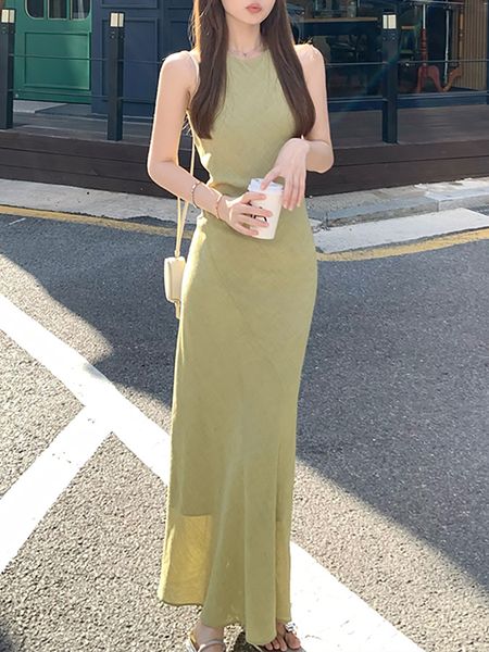 X1223 Elegant bias-cut ladylike vest skirt_2025 new style