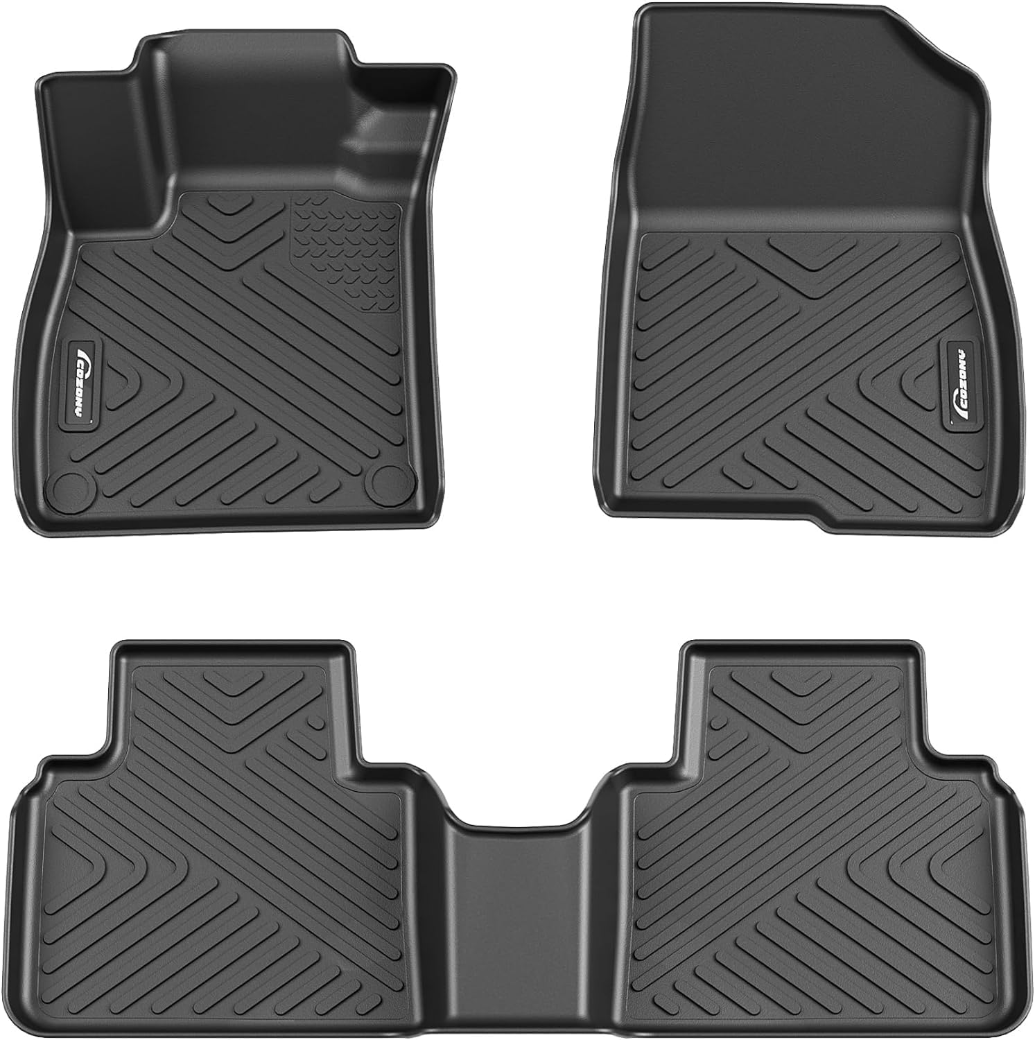 Garvee Floor Mats Compatible with 2018-2022 Honda Accord(Include Hybrid Models), Black TPE All-Weather Floor Liners, 1st & 2nd Row