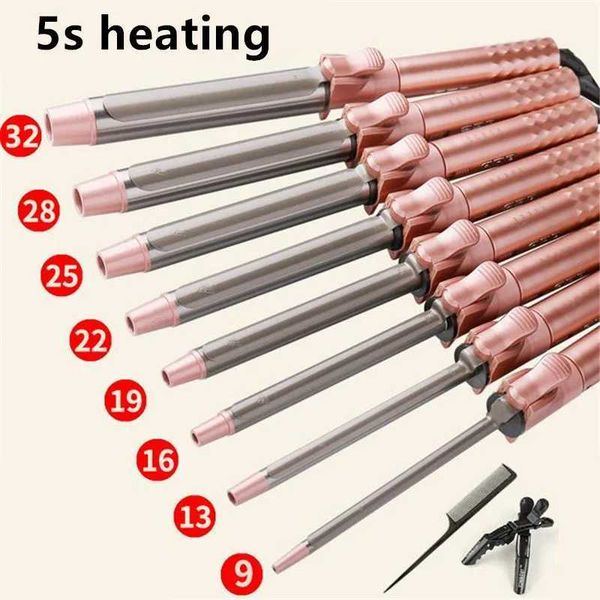 Professional Ceramic Hair Curler LED Digital Temperature Display Curling Iron Roller Curls Wand Waver Hair Styling Tool 20#122 Y240829