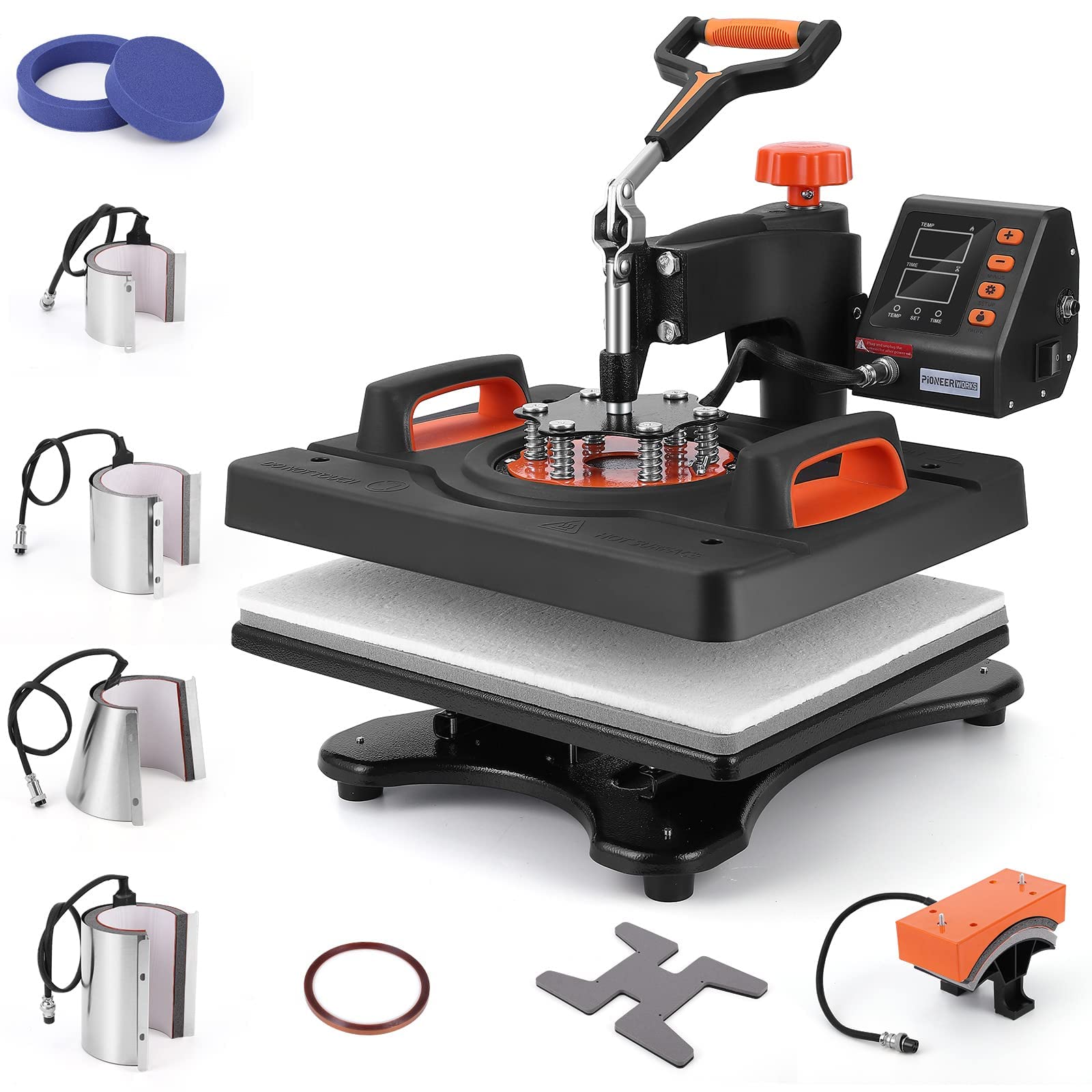 Garvee Heat Press Machine 12 X 15 inch 9 in 1, 360° Swing Away Shirt Printing Heat Transfer Machine, Digital Industrial-Quality Shirt Pressing Machine