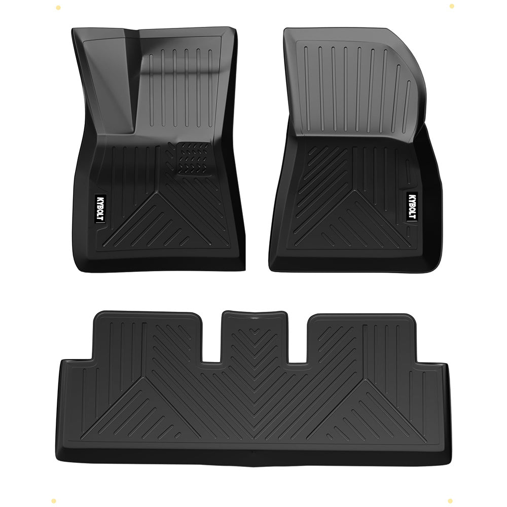 Garvee Custom Fit Floor Mats for 2017-2023 Tesla Model 3 , 3 Pack Floor Liners Compatible with 2017 2018 2019 2020 2021 2022 2023 Tesla Model 3