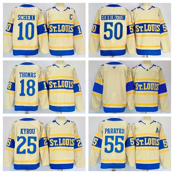 Hockey Jerse women men youth S-3XL 2025 SCHENN BINNINGTON THOMAS KYROU PARAYKO St Louiss Blues