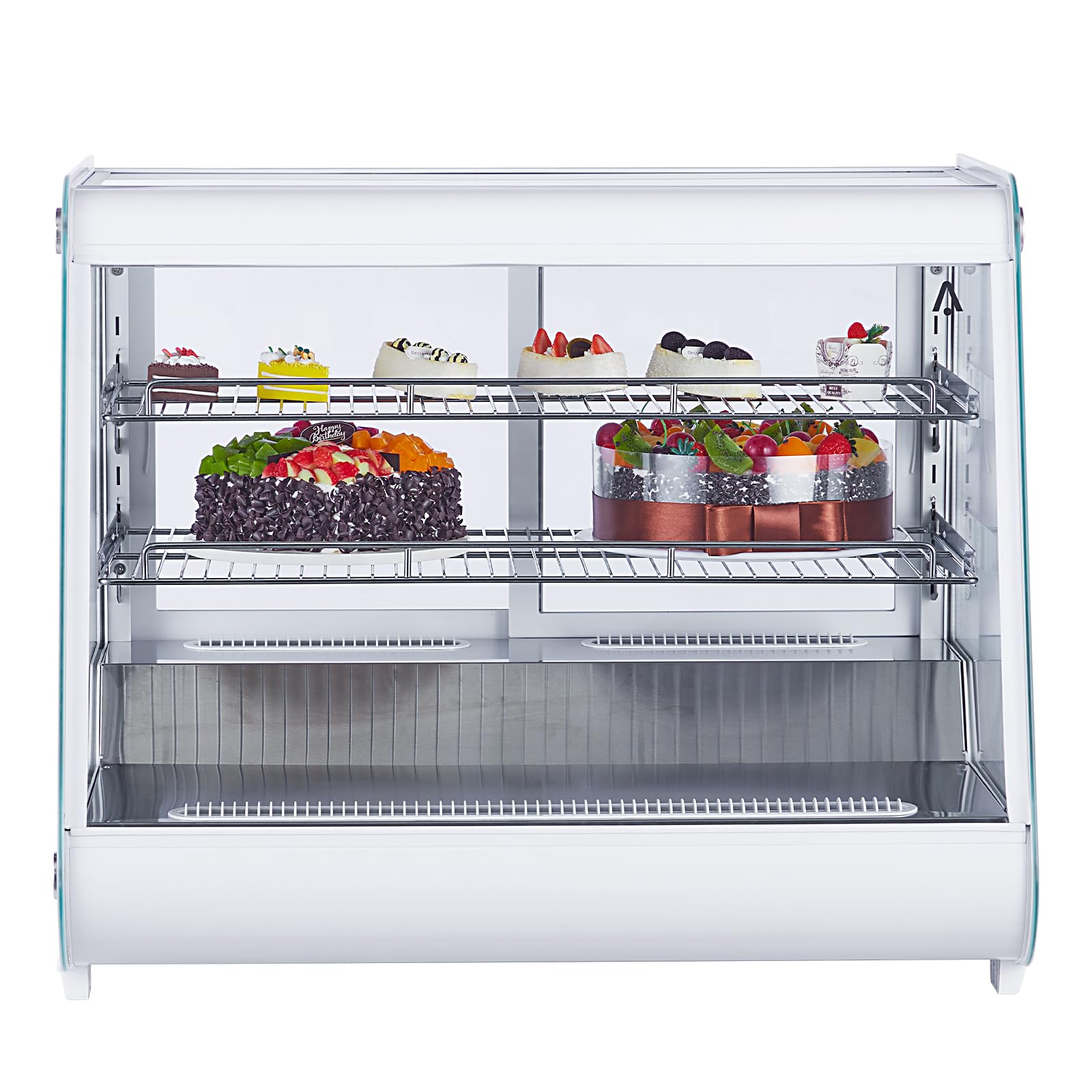 Garvee Refrigerated Display Case 5.3 Cu.Ft. Countertop Pastry Display Case Commercial Display Refrigerator w-LED display Air-cooling Automatic Defrost