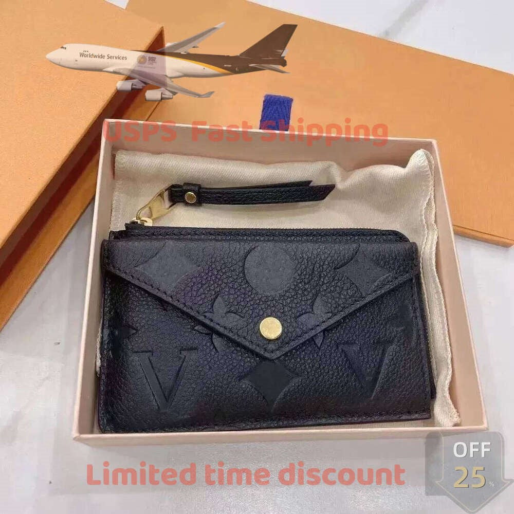 2025 CARD HOLDER RECTO VERSO Designer Fashion Womens Mini Zippy Organizer Wallet Coin Purse Bag Belt Charm Key Pouch Pochette Accessoires