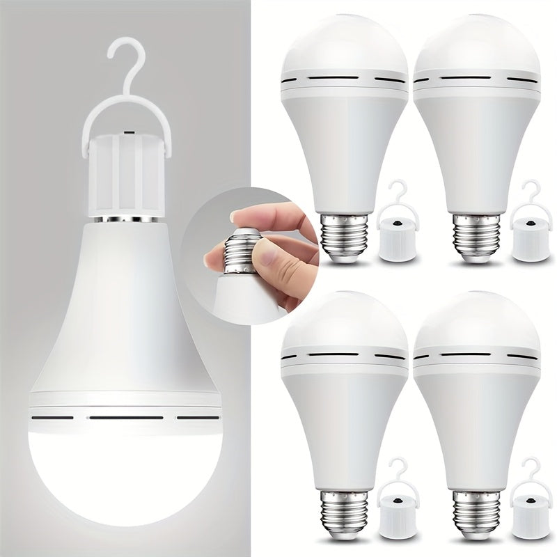 TEMU Led Rechargeable Light Bulbs, 72 Watt Equivalent Led Bulbs, 800mah Rechargeable Battery Backup, Soft White 6500k, 1100lm, E27 Base No- Dimmable,