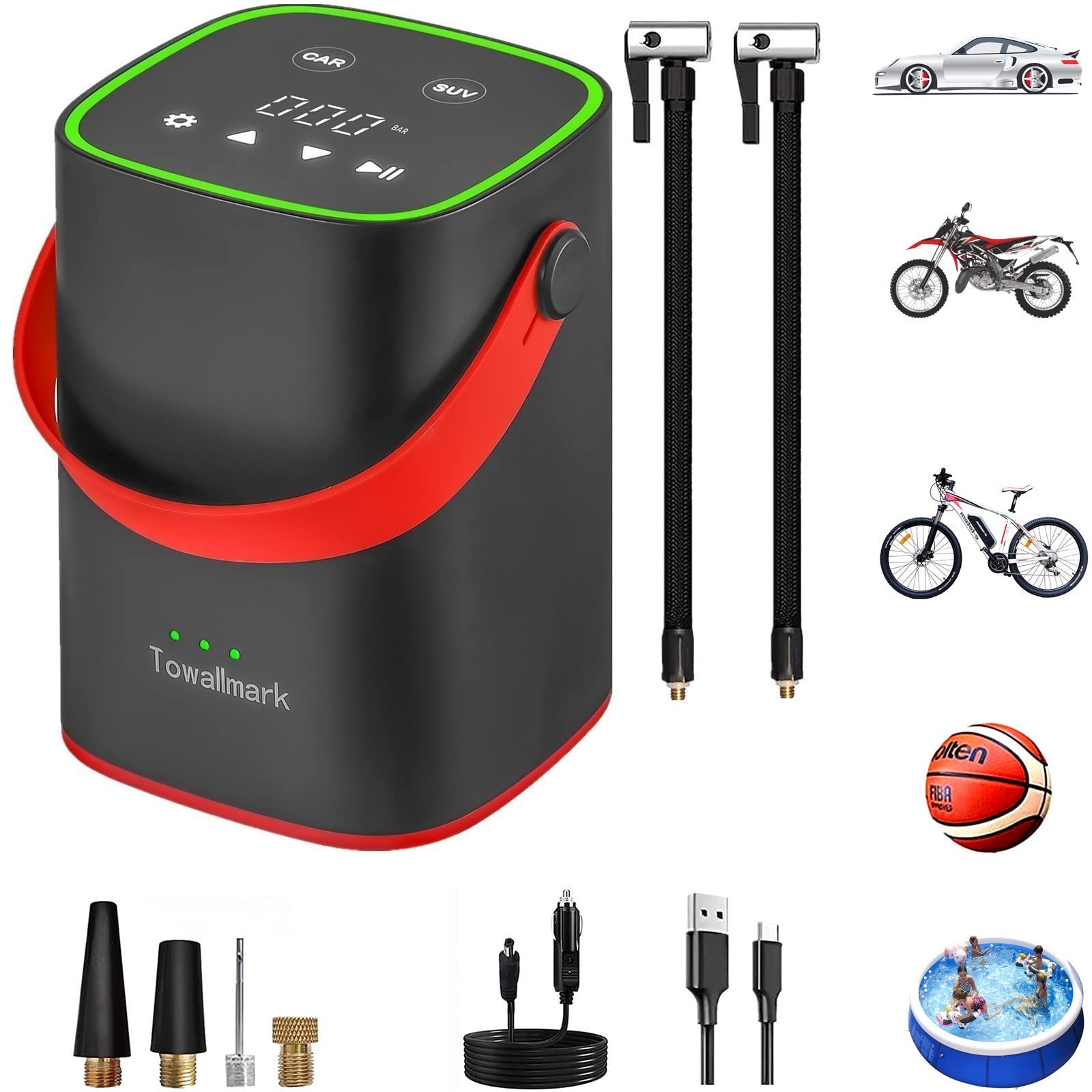 Garvee Tire Inflator Air Compressor 150PSI Portable Cordless Tire Pump