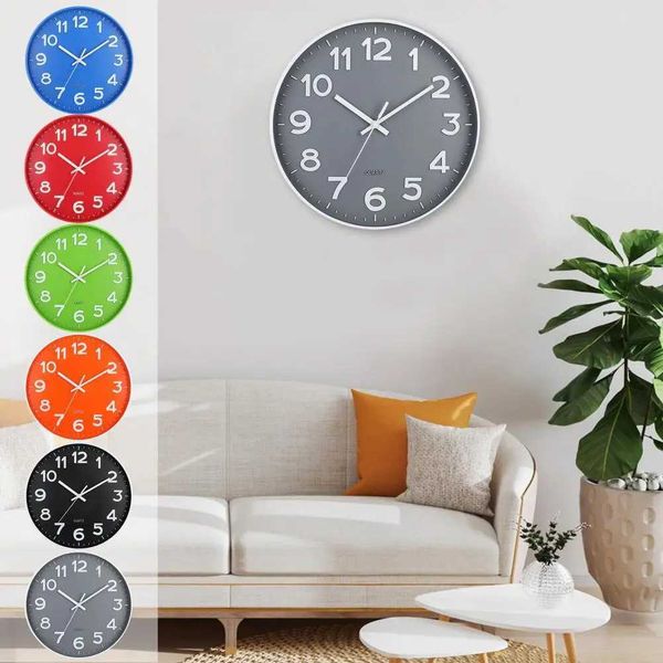 New Arrival 12 inch high-precision battery powered quartz clock wall art decoration simulation kitchen bedroom home decoration B250212