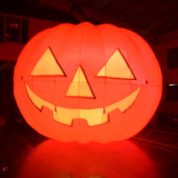 Outdoor Games Activities 6m 20ft Giant Inflatable pumpkin with LED light for Halloweew Decoration