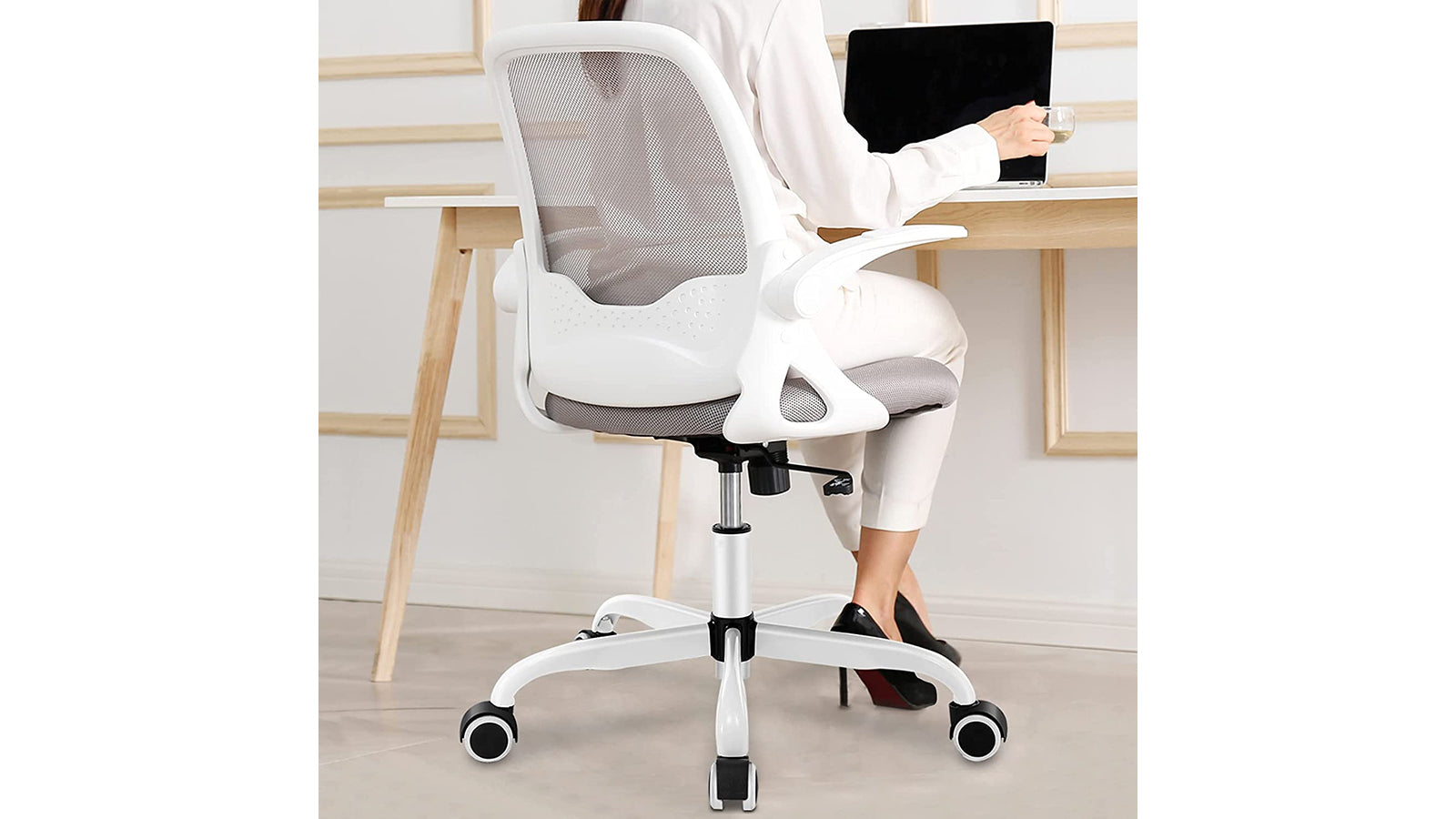 KERDOM FelixKing Comfy Swivel Task Chair Grey