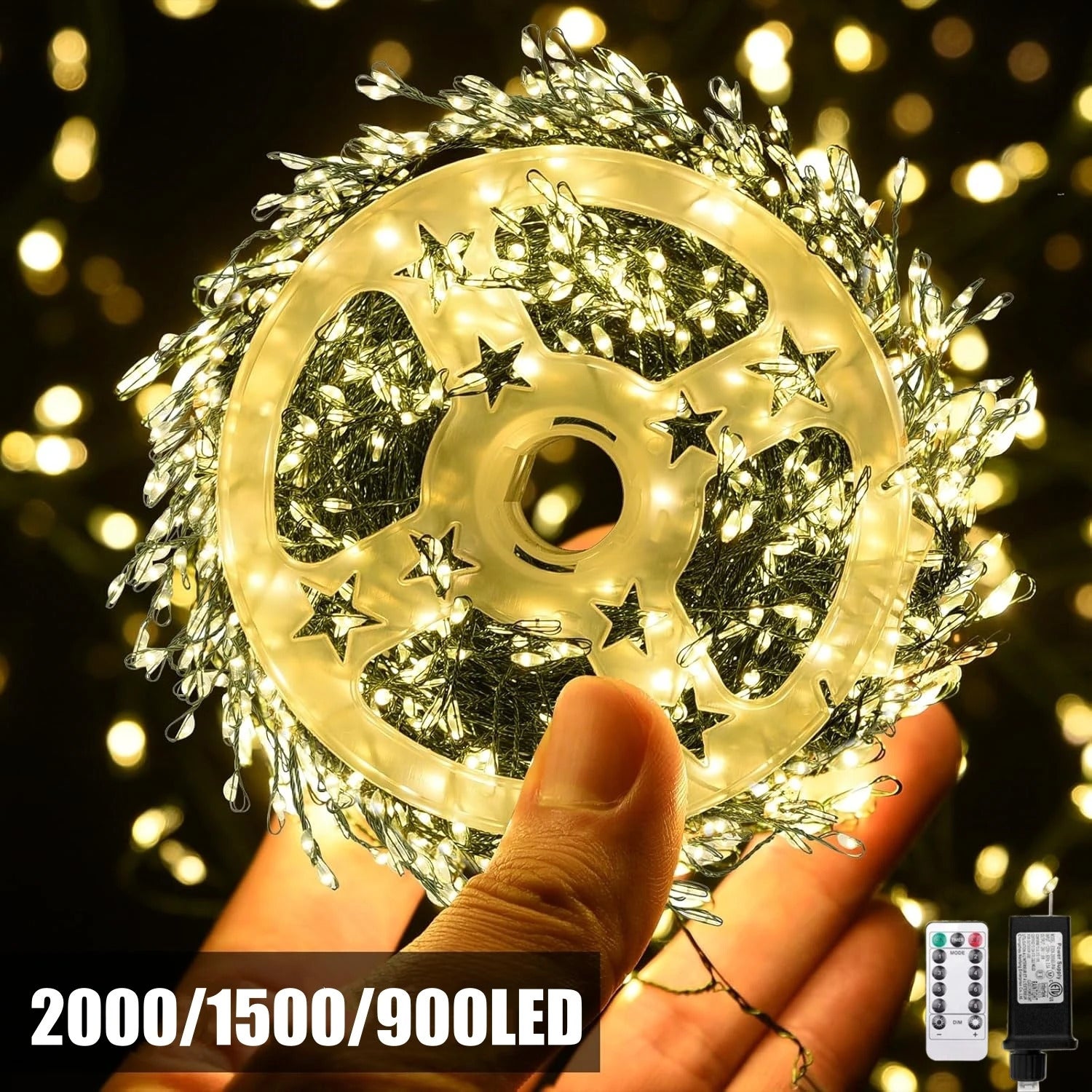 LED Firecracker String Lights EUUS DC Power Remote Control Halloween Garland Fairy Light for Wedding Party Christmas Decoration 251020