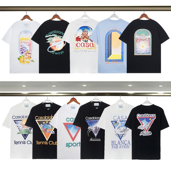 Mens T Shirts Summer Graphic Tees Letter Print Tops Loose Men Womens T-Shirts Hip Hop Casual Short Sleeves