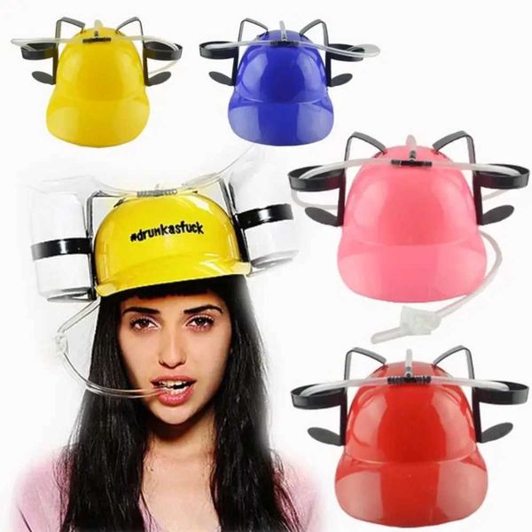 Fast Delivery Lazy Creative Beer Beverage Hat Birthday Party Outdoor Beer Hat Lazy Drinking Beverage Helmet Headgear Y240812