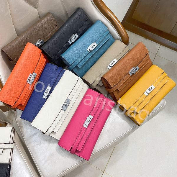Big brand Long Wallets Togo Card holders Designer Purse Passport Bags fashion cowhide Genuine leather wallet For lady woman Come Serial Numb