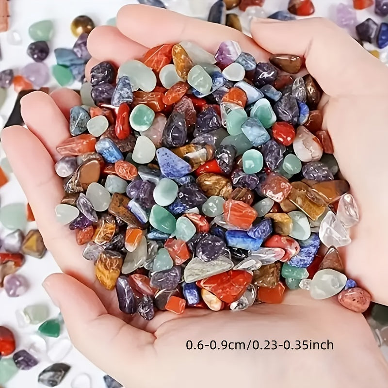 TEMU 100g Vibrant Agate Crystals - Natural Polished Stones For Terrariums, Aquariums, Flower Pots & More | Ideal Substrate For Amphibians & Reptiles,