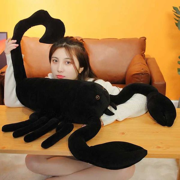 Stuffed Plush Animals Nice Huggable Lifelike Big Size Black Scorpion Plush Toys Simulation Pet Animal Creative Dolls Stuffed for Christmas B