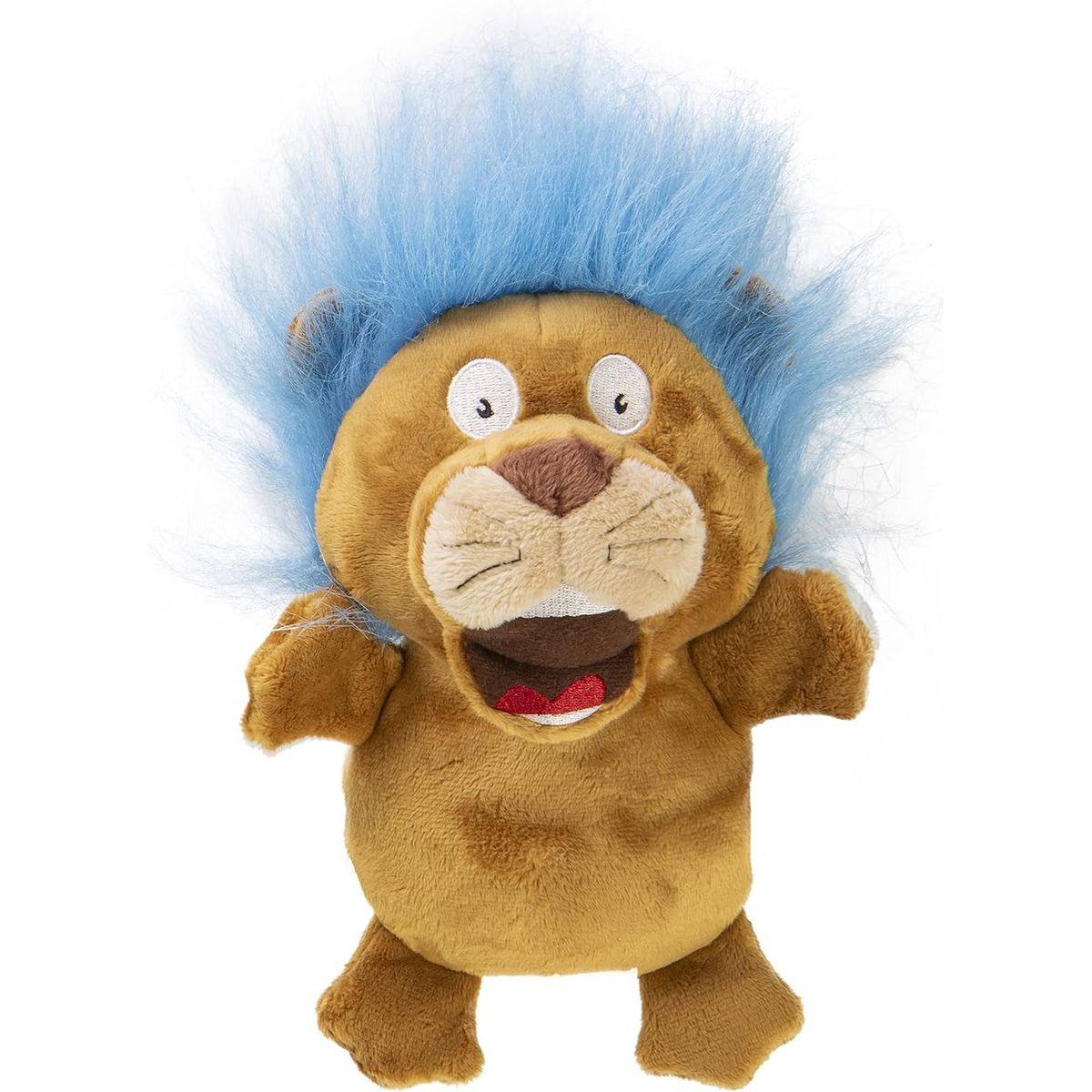 goDog® Silent Squeak™ Crazy Hairs™ Plush Dog Toys - Lion