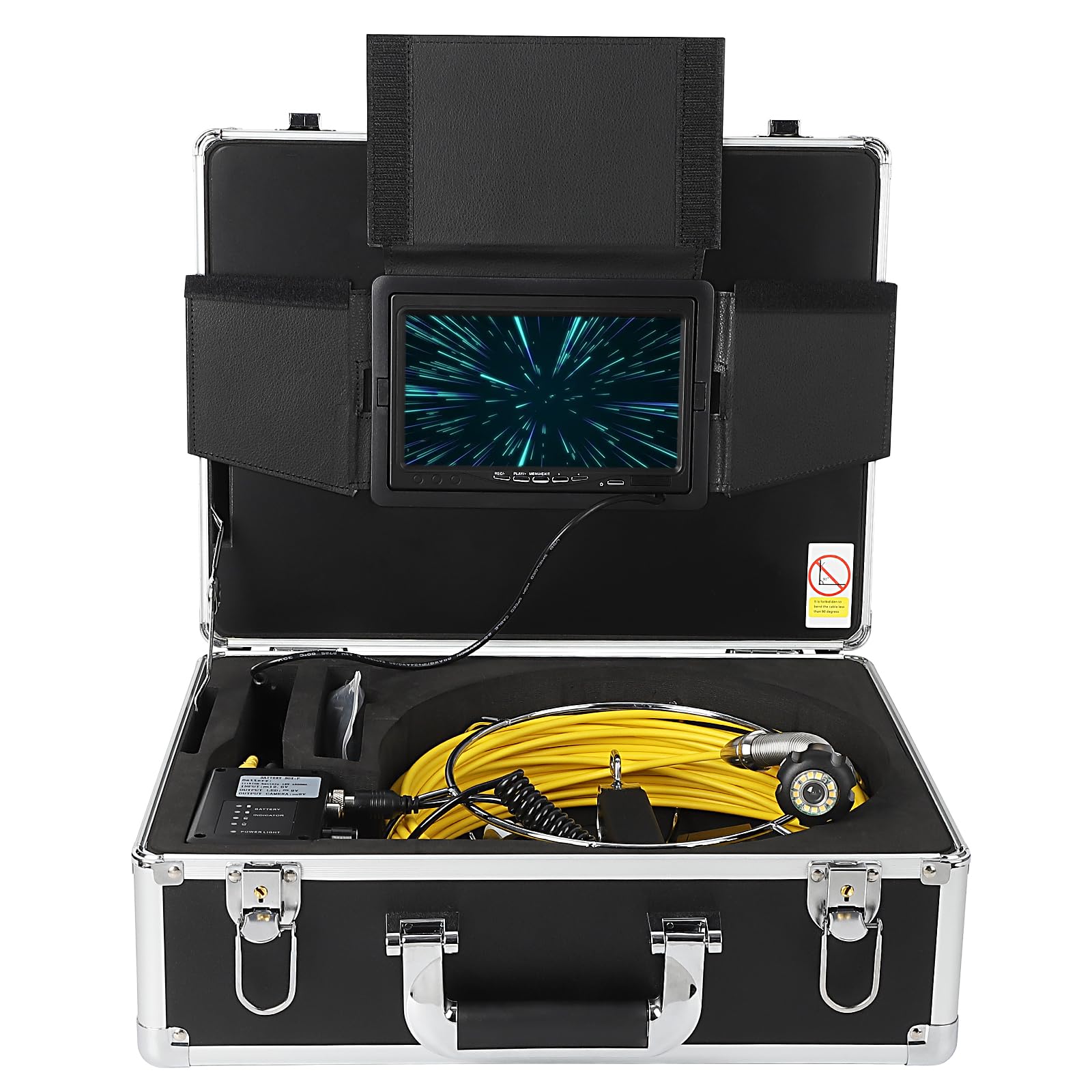 Garvee Sewer Inspection Camera, 100ft-30m with 7" LCD Monitor and DVR, IP68 Waterproof Pipe Inspection Camera with 12 LED Lights, Sewer Drain Camera f