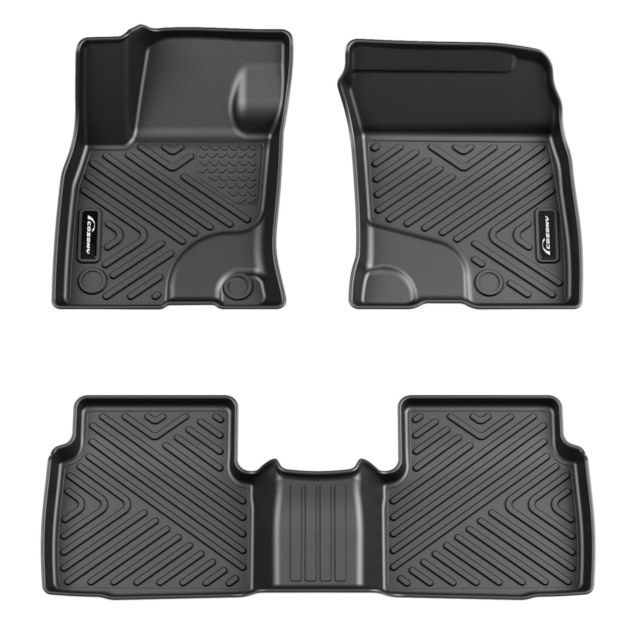 Garvee Floor Mats for 2020-2025 Ford Escape Gas Engines, TPE All Weather Custom Fit Floor Liner, Black