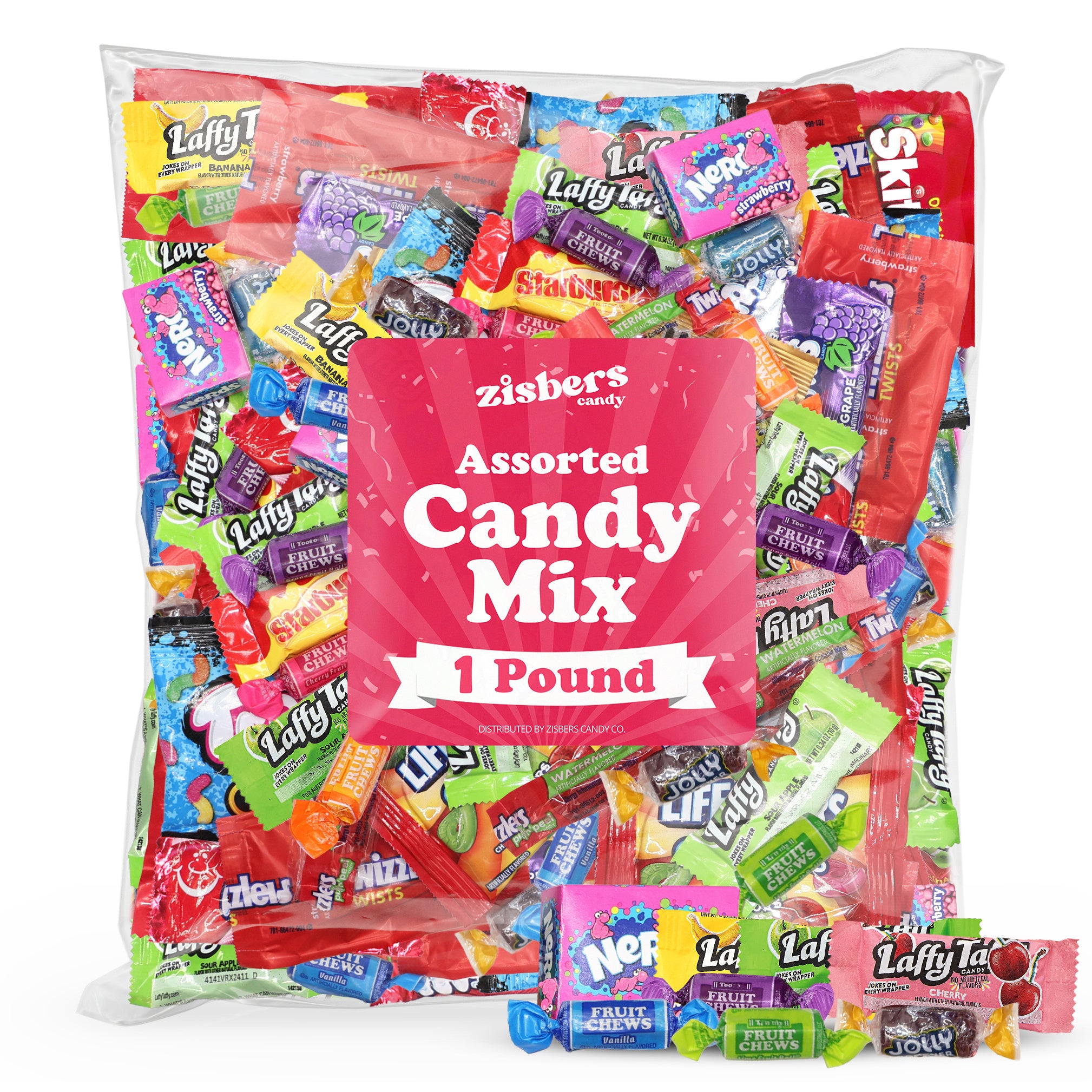 TEMU Assorted Candy Mix 1 Pound Bulk Bag Of Fruity, Chewy, And Gummy Candies – Individually Wrapped Party Candy For Trick-or-treat, Birthdays,