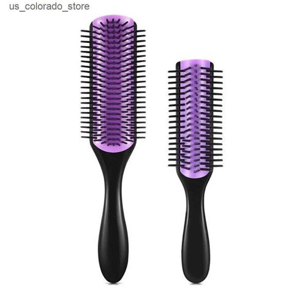 Electric Hair Brushes 1PC 9 Rows Combs Hair Styling Brush Detangle Hairbrush Salon Hairdressing Straight Curly Hair Comb Women Wet Dry Hair