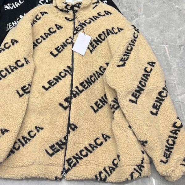 24Designer Tech Fleece Women Coat Cotton stand collar Tech Fleece Sweater Letter Fur Sport Draw rope