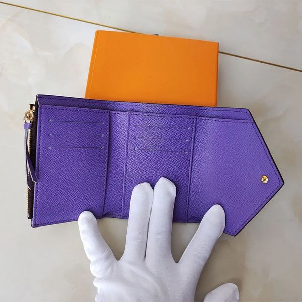 totebag2023 Designer Women Wallets Holders for women Coin Purse Small Wallet victorine Woman Card Holder Luxury Brown Flower Short Wallets M