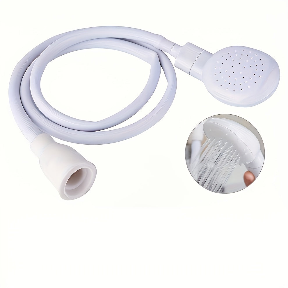 TEMU Portable Handheld Shower - No Electricity Needed, Faucet Attachment With Full-body Spray For Dogs, Kitchen, Bathroom, Pets - Lightweight & ,