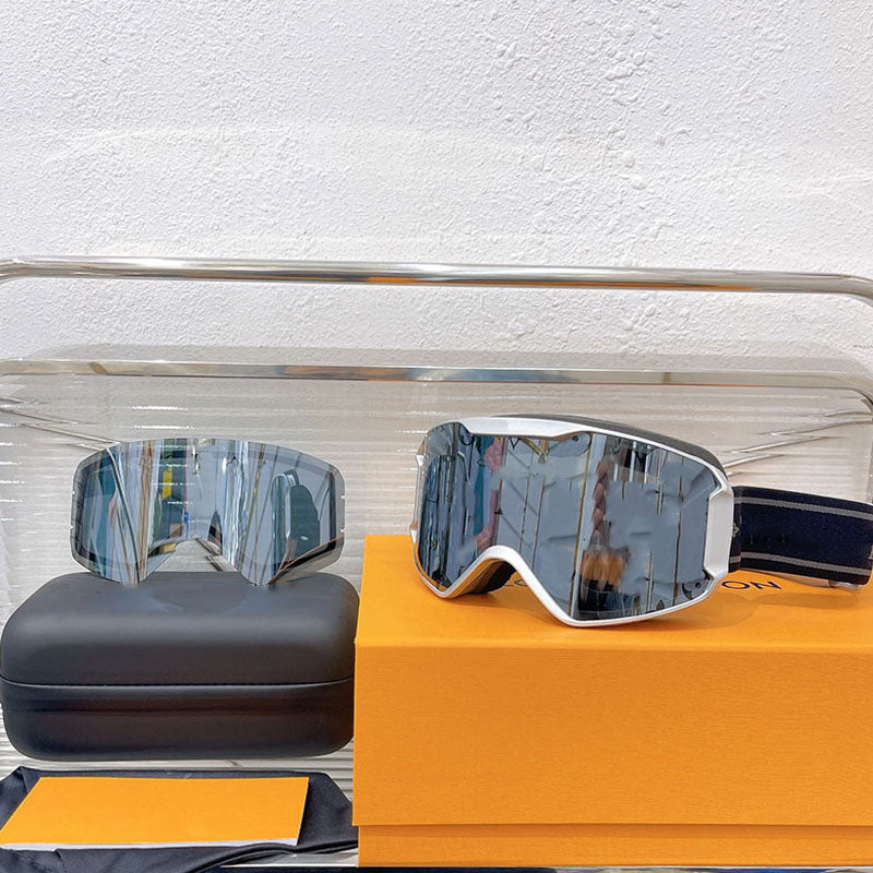 25SS NOW Women Luxury Brand Snowfall Ski Mask New Men Womens Pink Frame with Logo Lens Fashion Trend Ski Mirror with Box