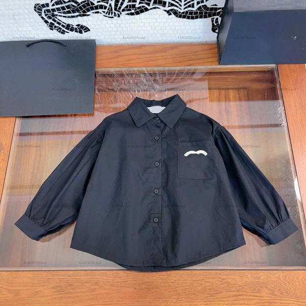 New baby Shirt Polo collar kids designer clothes Size 110-170 CM Front and rear contrasting logo print Child Blouses