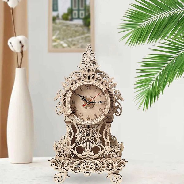 Clock 3D Wooden Puzzle Mechanical Clock for Adults Unique GiftsXJ241218